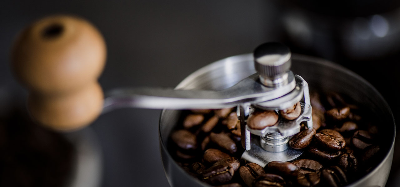 Coffee being prepared for a fresh brew